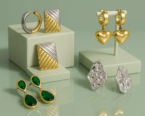 Ατσάλινα Σκουλαρίκια