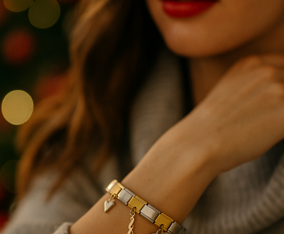 Βραχιόλι από ανοξείδωτο ατσάλι, διακοσμημένο με μοναδικά charms!