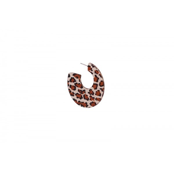 Plexi κρίκος με λεοπάρ εφέ και pin