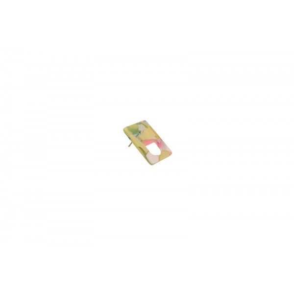 Plexi ορθογώνιο pin - 1 τρύπα