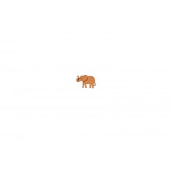 Ξύλινο στοιχείο ελέφαντας - 2 τρύπες