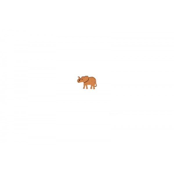 Ξύλινο στοιχείο ελέφαντας - 2 τρύπες