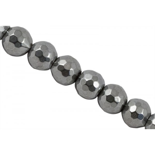 Αιματίτης-Μπάλα πολυγωνική στρογγυλή με 64 κοψίματα