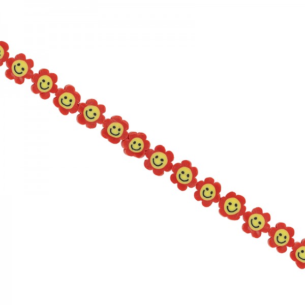 Φίμο λουλούδι με χαμογελαστό emoji