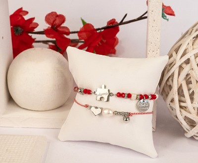 Σετ Μαρτάκια, με ατσάλινα στοιχεία και ημιπολύτιμους λίθους