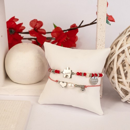 Σετ Μαρτάκια, με ατσάλινα στοιχεία και ημιπολύτιμους λίθους