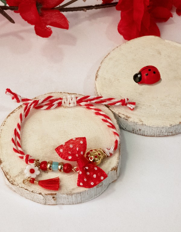 Σετ Μαρτάκια, με χαουλίτη πεταλούδα, βελούδινη καρδιά και φιόγκο οργάντζα