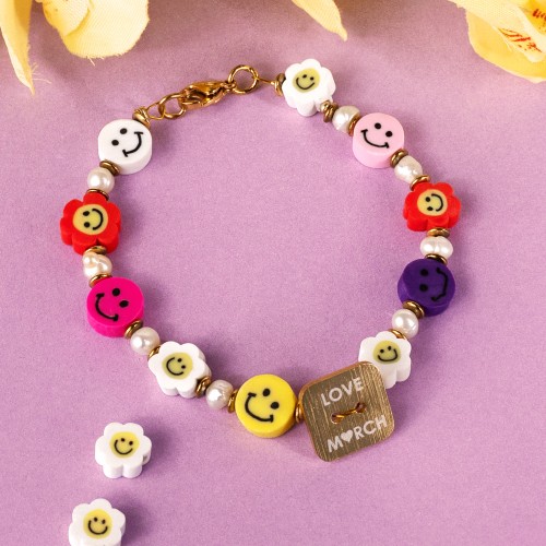 Μαρτάκι με στοιχεία αλουμινίου, φίμο, μαργαριτάρια και αιματίτη