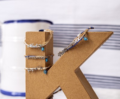 Μαρτυρικά βραχιόλια με ταυτότητες, γυάλινο στοιχείο μάτι και διάφορα κορδόνια