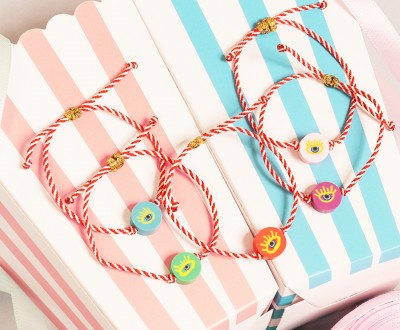 Βραχιόλια Μάρτης Baby, με Φίμο ματάκι