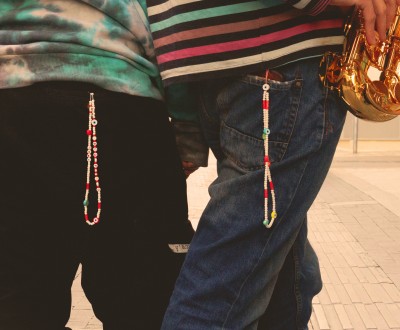 Trendy Μαρτάκια αξεσουάρ κινητού, με φίμο ματάκια, χαολίτες και γυάλινες κοντερίες