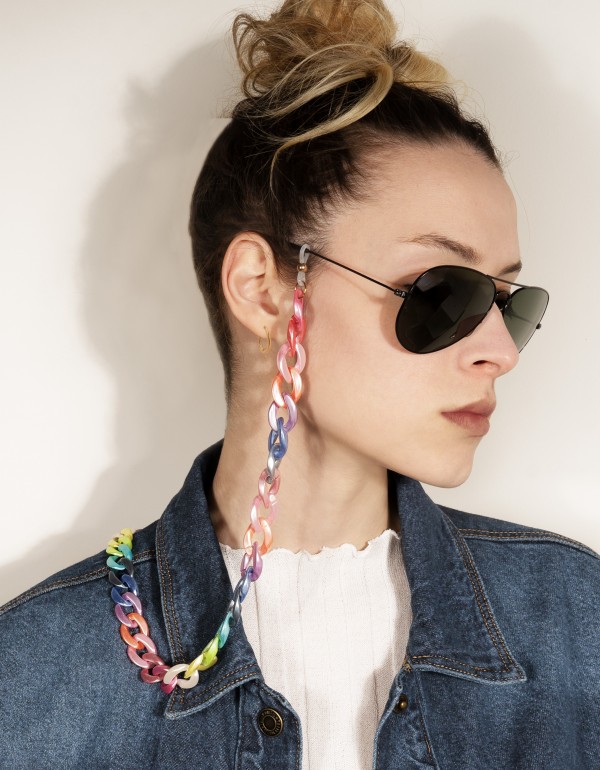 Αλυσίδα γυαλιών από ακρυλική multicolor αλυσίδα
