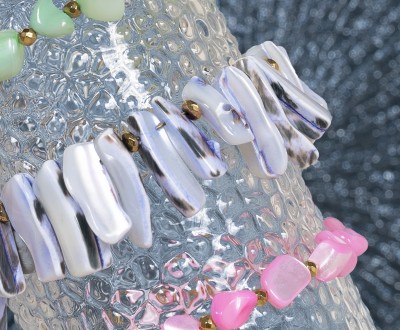 Σετ βραχιόλια με ημιπολύτιμους λίθους