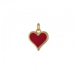 Ορειχάλκινο στοιχείο καρδιά με σμάλτο