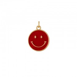 Ορειχάλκινο στοιχείο χαμογελαστό emoji με σμάλτο