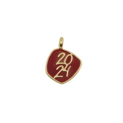 Μεταλλικό στοιχείο '2024' με σμάλτο