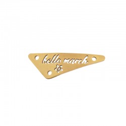 Ατσάλινο στοιχείο ταυτότητα ' hello march' - 3 τρύπες