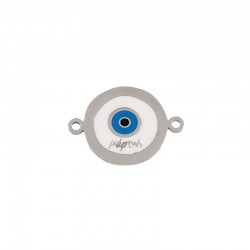 Ατσάλινο στοιχείο μάτι με σμάλτο - 2 κρικάκια