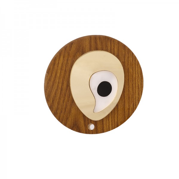 Plexi επιτραπέζιο στοιχείο μάτι με τύπωμα ξύλο