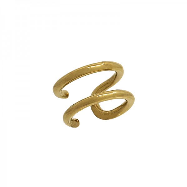 Ατσάλινο δαχτυλίδι minimal διπλό