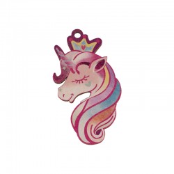 Ξύλινο χρωματιστό στοιχείο unicorn