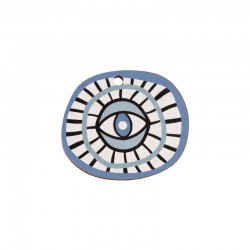 Ξύλινο χρωματιστό στοιχείο μάτι με pattern
