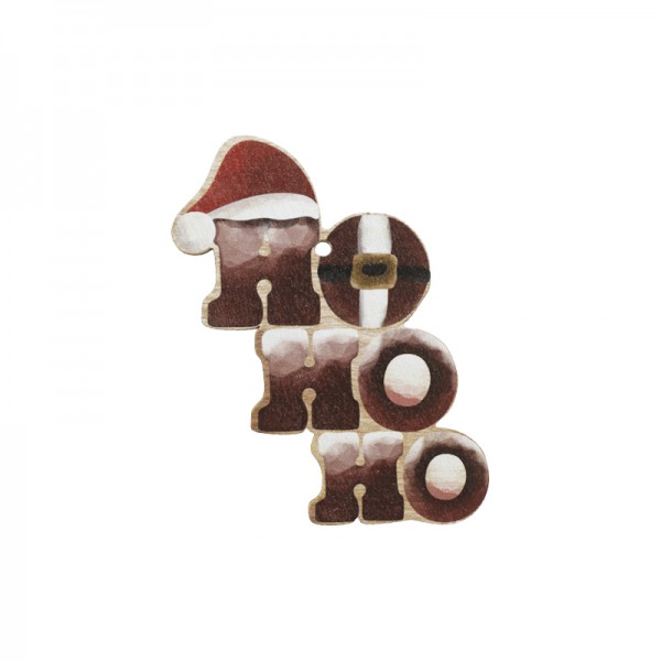 Ξύλινο στοιχείο 'hohoho' χρωματιστό