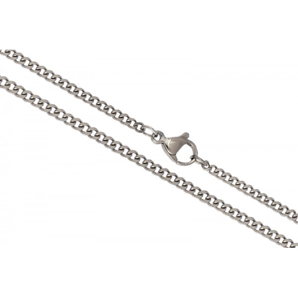 Κολιέ ατσάλινη αλυσίδα cuban link