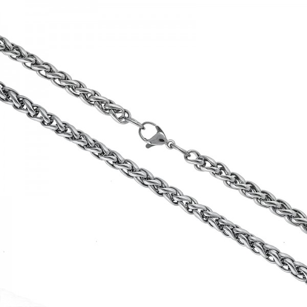 Κολιέ ατσάλινη αλυσίδα wheat