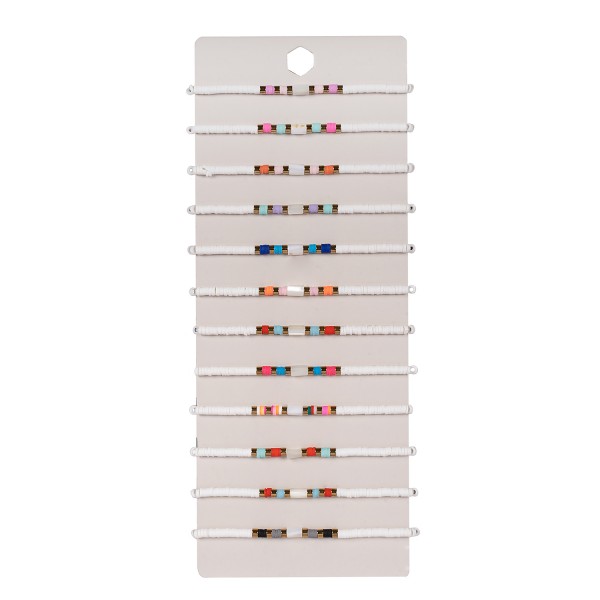 Χειροποίητο βραχιόλι με ροδέλες φίμο και αυξομείωση