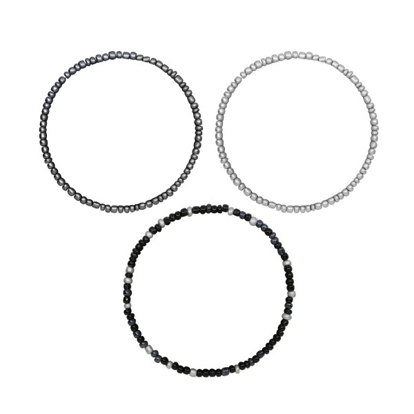 Σετ 4 τεμ χειροποίητο βραχιόλι με κοντερίες και σιλικόνη