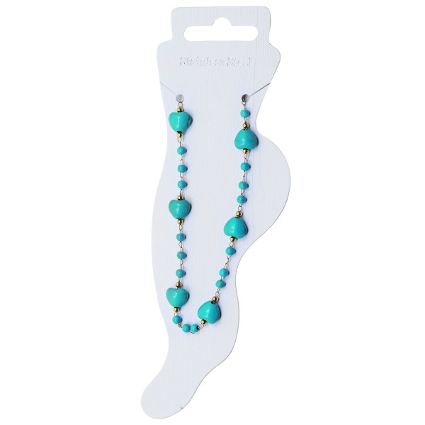 Χειροποίητο βραχιόλι ποδιού με  χαολίτη