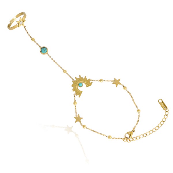 Ατσάλινο βραχιόλι και δαχτυλίδι