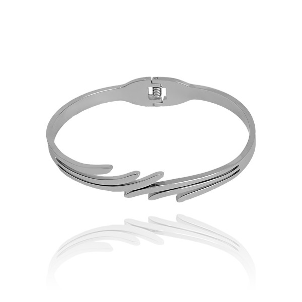 Ατσάλινο βραχιόλι χειροπέδα με κύματα