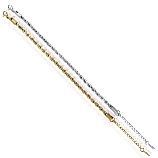 Ατσάλινο στριφτό βραχιόλι -σετ