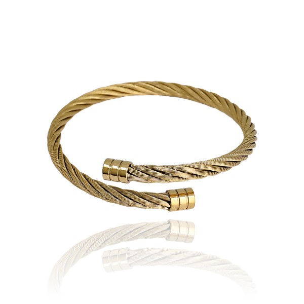 Ατσάλινο βραχιόλι χειροπέδα στριφτή