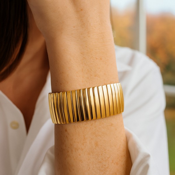 Ατσάλινο βραχιόλι ελαστική χειροπέδα