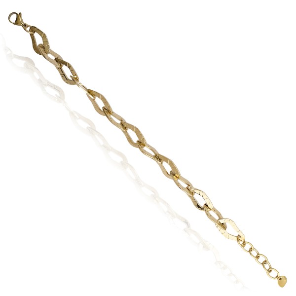 Ατσάλινο βραχιόλι με μεγάλους κρίκους