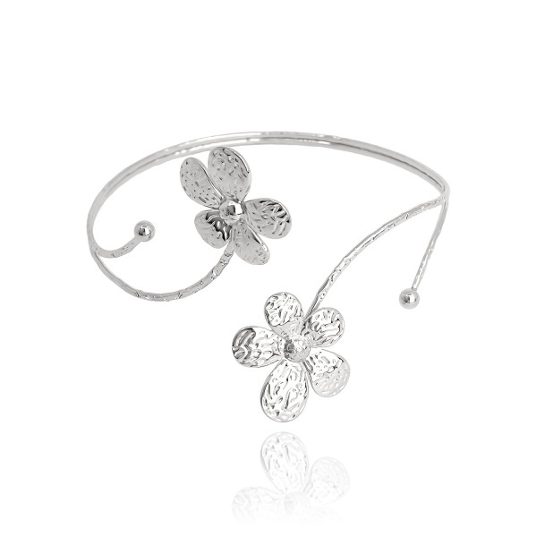 Ατσάλινο βραχιόλι μπράτσου με λουλούδι