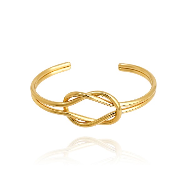 Ατσάλινο βραχιόλι χειροπέδα με κόμπο