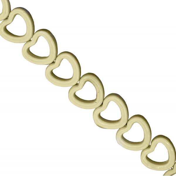 Κεραμικό στοιχείο περίγραμμα καρδιάς περαστή