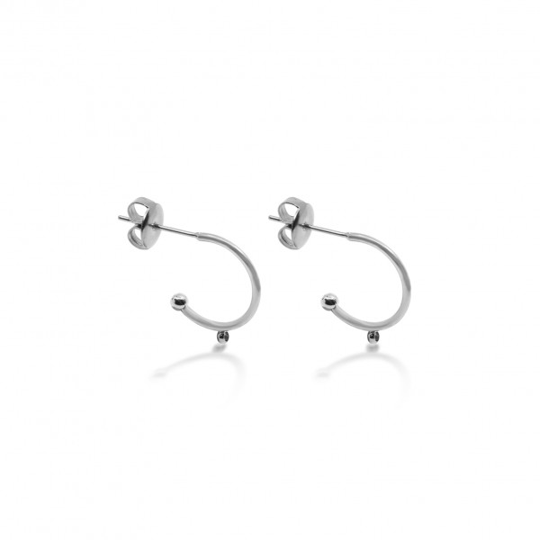 Ατσάλινα σκουλαρίκια semi hoop