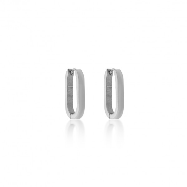 Ατσάλινα σκουλαρίκια οβάλ