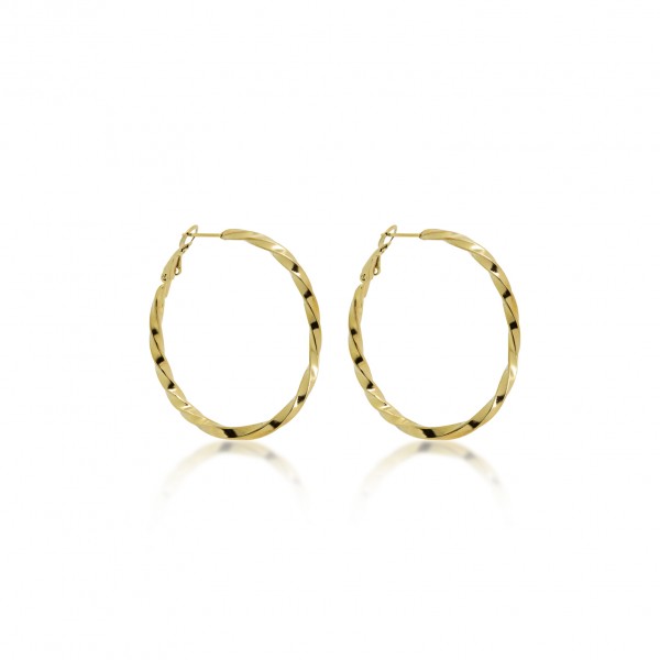 Ατσάλινα σκουλαρίκια κρίκος στριφτός