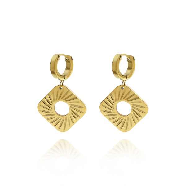 Ατσάλινα σκουλαρίκια με ρόμβους