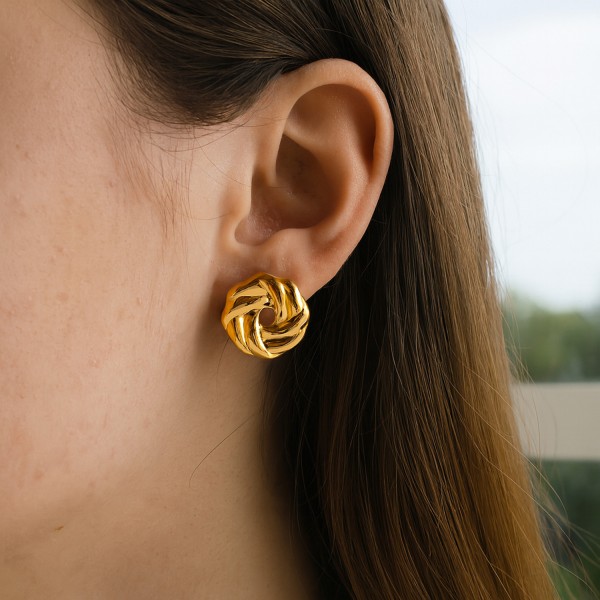 Ατσάλινα σκουλαρίκια στεφάνι