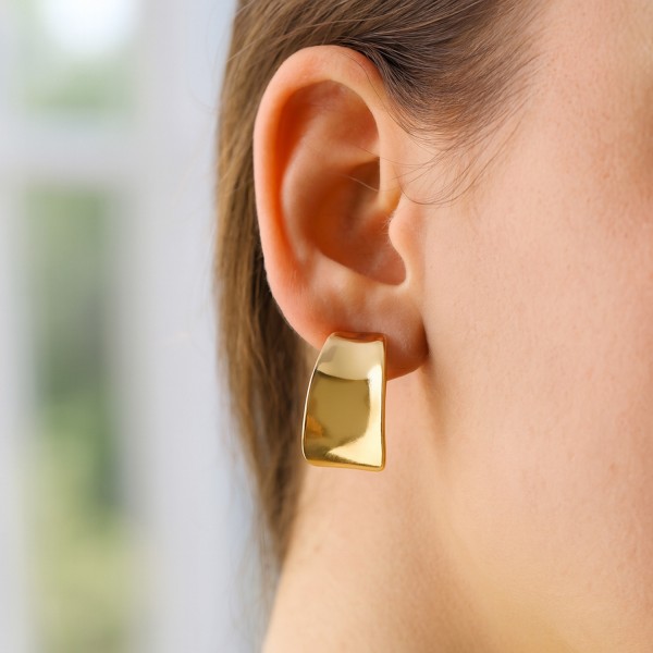 Ατσάλινα σκουλαρίκια semi κρίκος