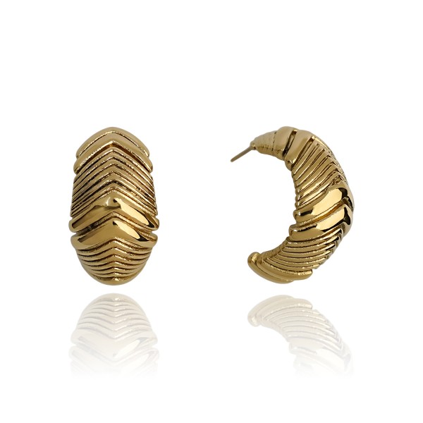 Ατσάλινα σκουλαρίκια σαγρέ κρίκος