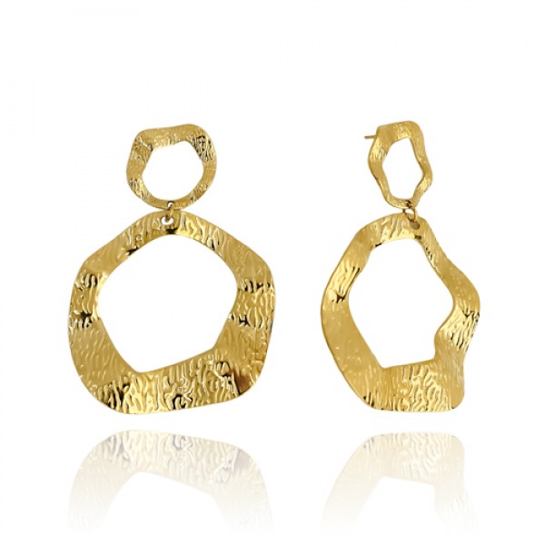 Ατσάλινα σκουλαρίκια με σφυρήλατο κρίκο