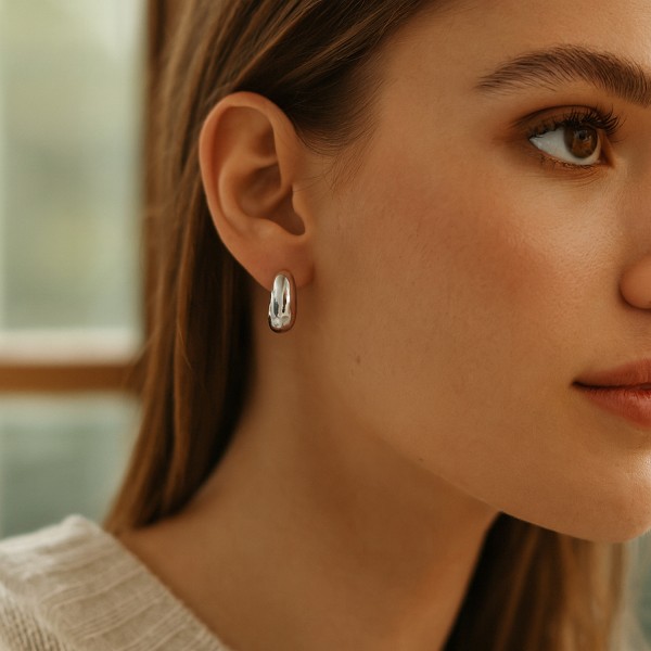 Ατσάλινα σκουλαρίκια κρίκος